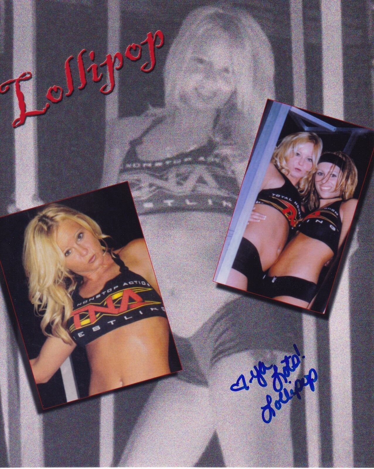 Lollipop autographed 8x10 #4 Hot Sexy NWA TNA  Shipping