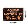 If Money Can't Buy Happiness, Explain Motorcycles And Beers - Metal Tin Signs(8*12Inch/12*16Inch) - Bar