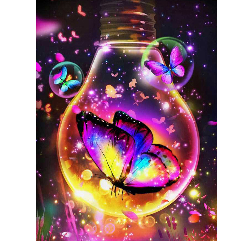 

Butterfly Bulb - Round Drill Diamond Painting - 30*40CM, 501 Original