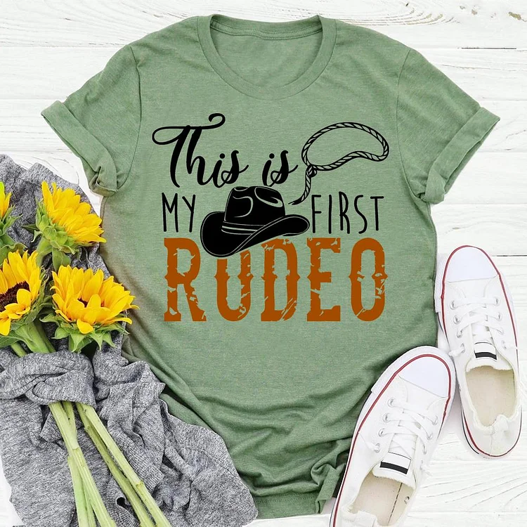 ANB - This is my first rudeo village life Retro Tee -04252