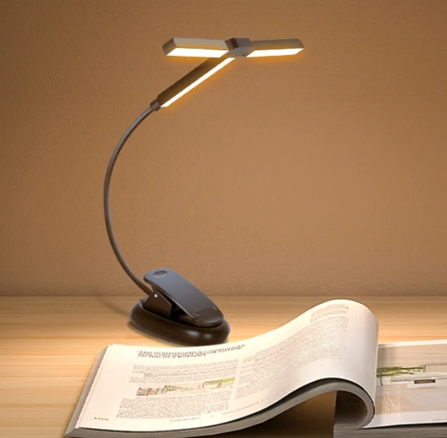 Tri-head reading book light