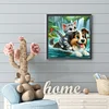 Diamond Painting-DIY Full Round Drill Lake Tour Kitten Puppy