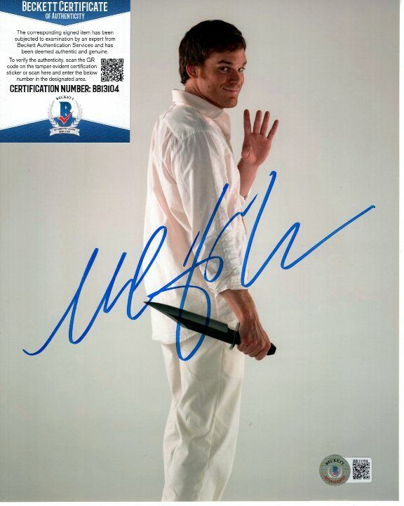 MICHAEL C. HALL signed 8x10 DEXTER Photo Poster painting Beckett BAS