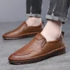 Men's casual breathable leather shoes