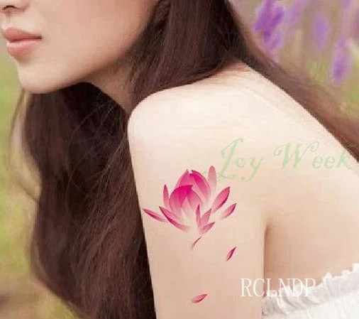 Waterproof Temporary Tattoo Sticker Rose Flower Leaf Letter Black Small Body Art Flash Tatoo Fake Tatto for Kids Girl Men Women
