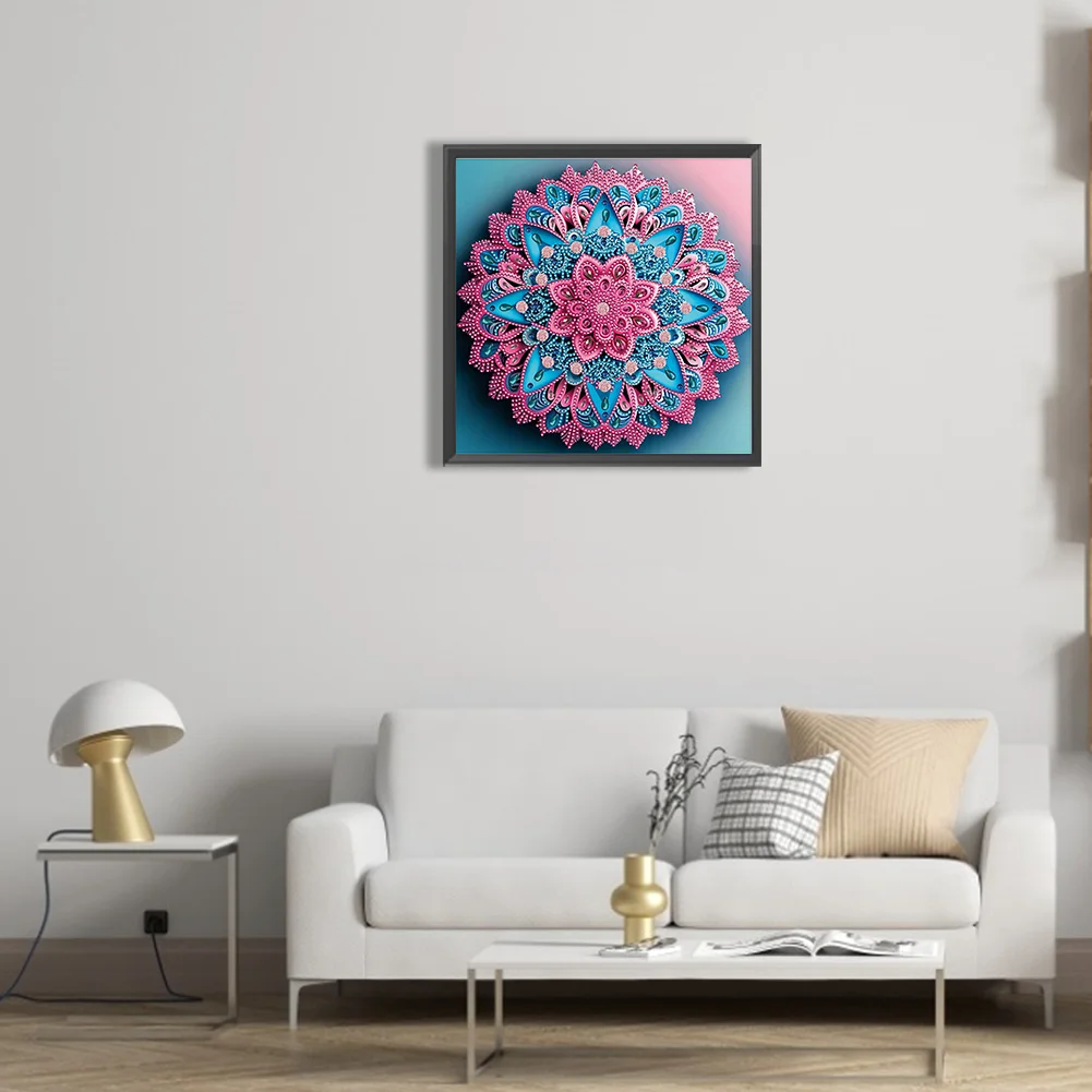 Diamond Painting - Partial Special Shaped Drill - Mandala(Canvas|30*30cm)