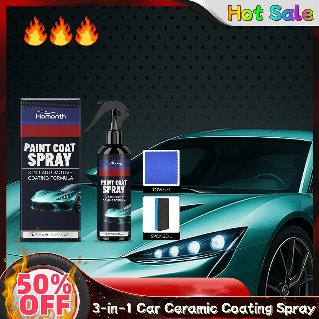 🔥Buy 1 Get 1 Free🔥3-in-1 Car Ceramic Coating Spray Set
