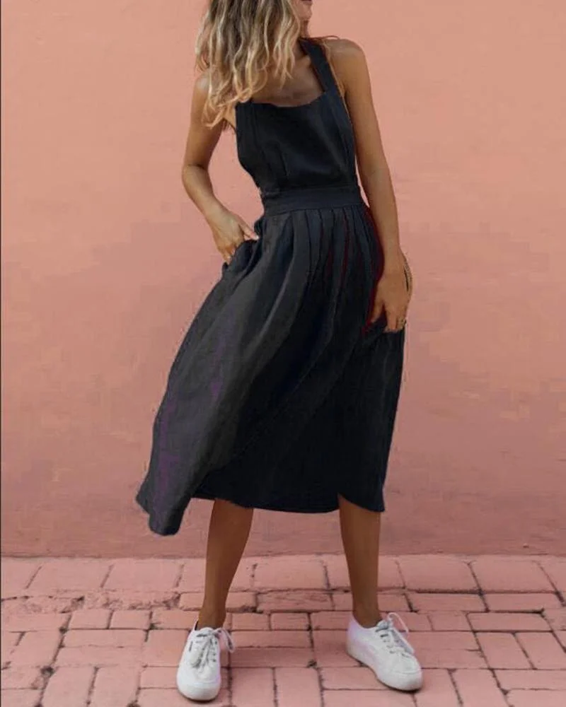 Backless Lace Up Summer Dress