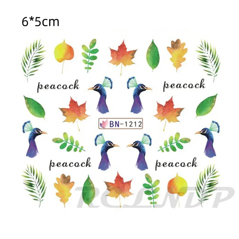 Nail sticker art decoration slider love heart adhesive design Water decals manicure lacquer accessoires polish foil