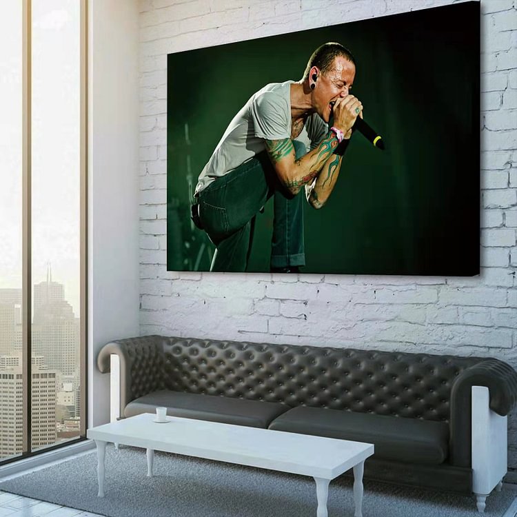 Linkin Park's Chester Bennington on tour Canvas Wall Art