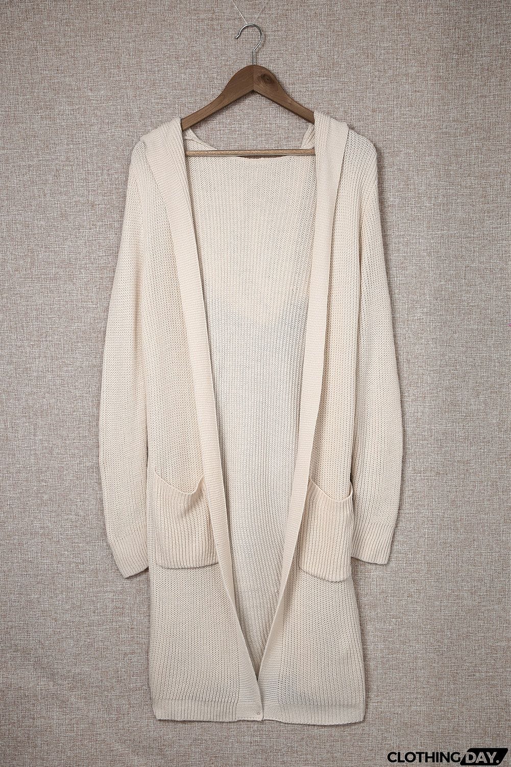 Open Front Hooded Cardigan