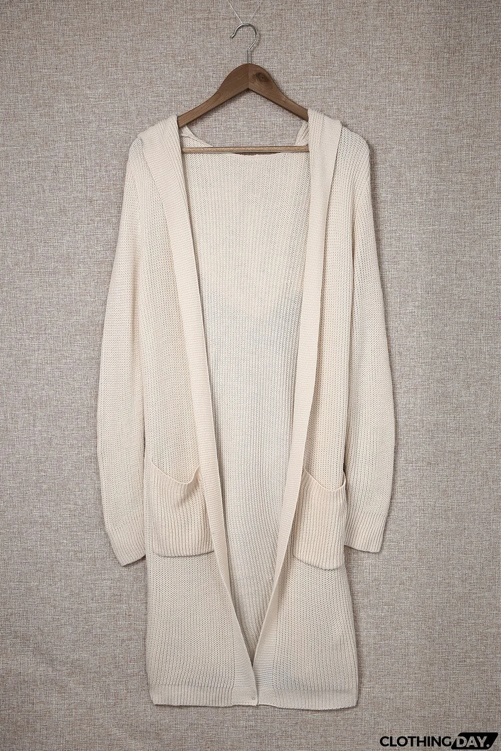 Open Front Hooded Cardigan