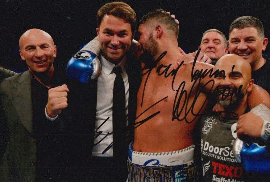 TONY BELLEW AND EDDIE HEARN HAND SIGNED 12X8 Photo Poster painting BOXING AUTOGRAPH