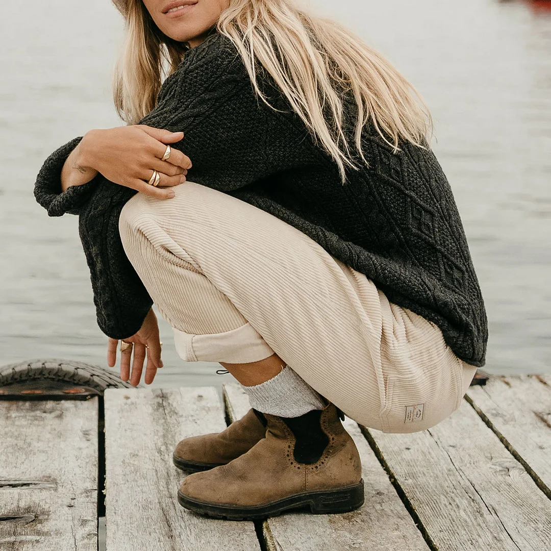 Women's Casual Vintage Corduroy Trousers-inspireuse