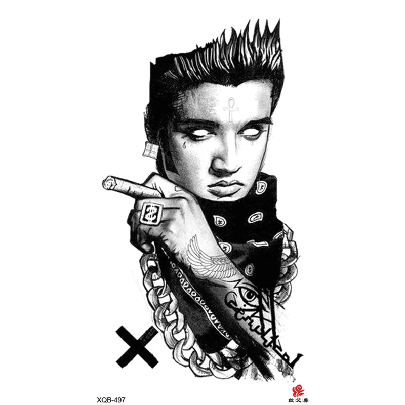 Sdrawing Full-arm Waterproof Tattoo Sticker Symbol Totem Animal Skeleton Small Arm Tattoo Sticker