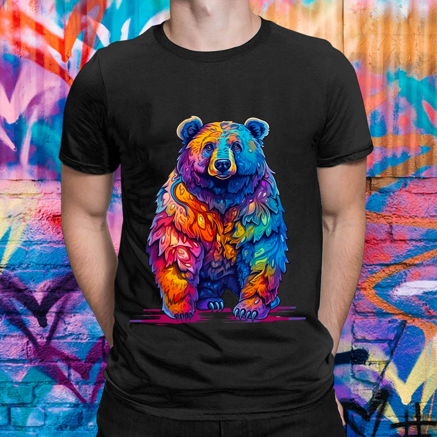 Paint Bear T-Shirt - Cool High Quality Cotton Tee – ™