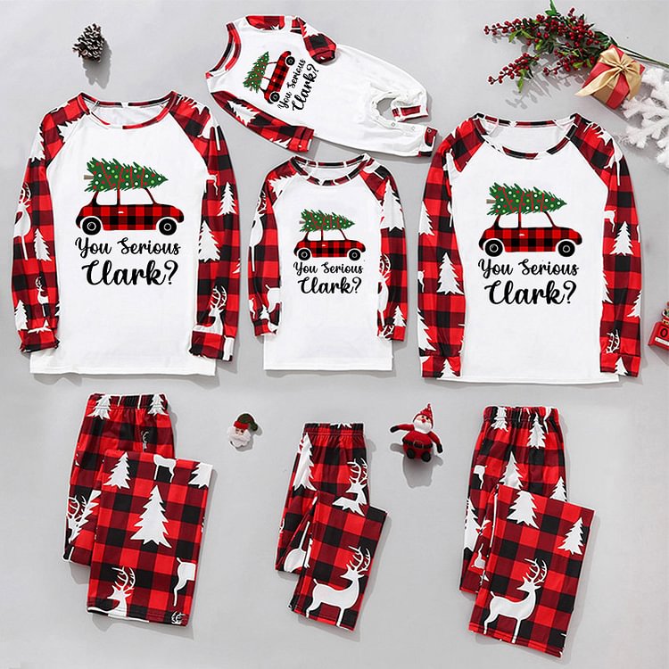 Christmas Family Matching Car  Print Pajamas Sets