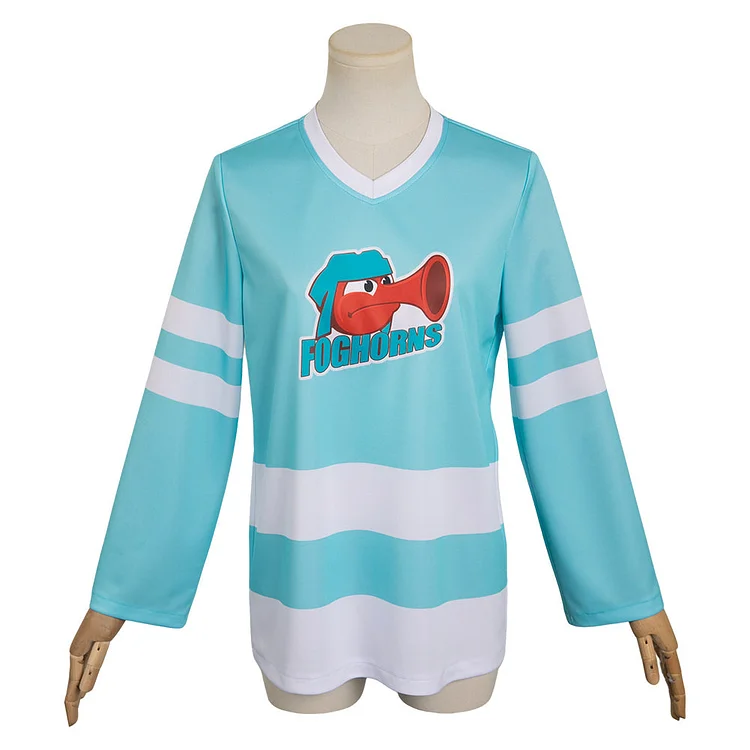 ﻿Inside Out 2 (2024)  Riley Andersen Fog Horns Blue Team Uniform Shirt Outfits Cosplay Costume