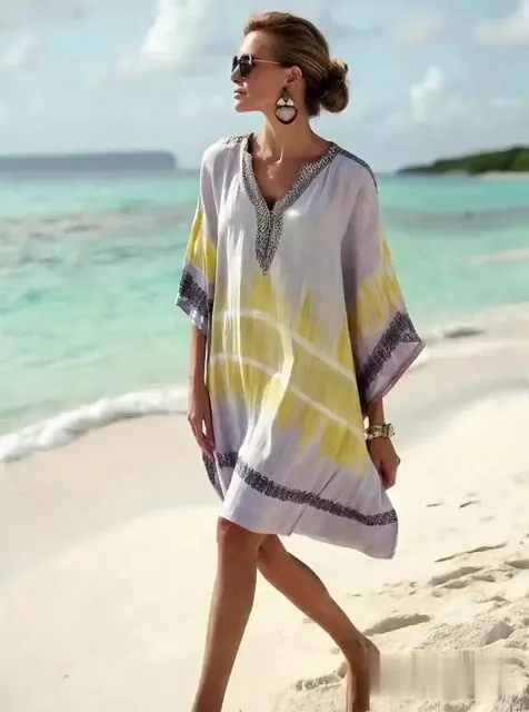 Women'S Loose Striped Print Dress