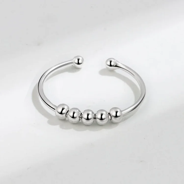 For Daughter - S925 Drive Away Your Anxiety Beads Fidget Ring