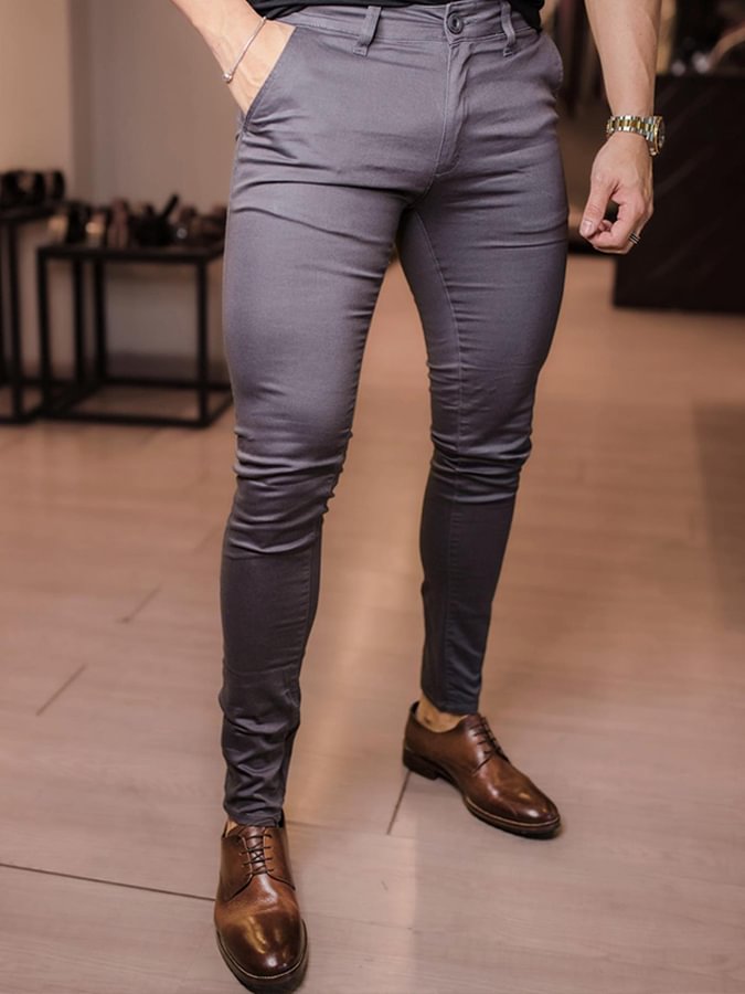 Men's Elegant Slim Fit Black Pants