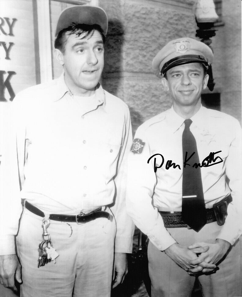 DON KNOTTS signed THE ANDY GRIFFITH SHOW 8x10 w/ coa GOMER MAKES CITIZENS ARREST