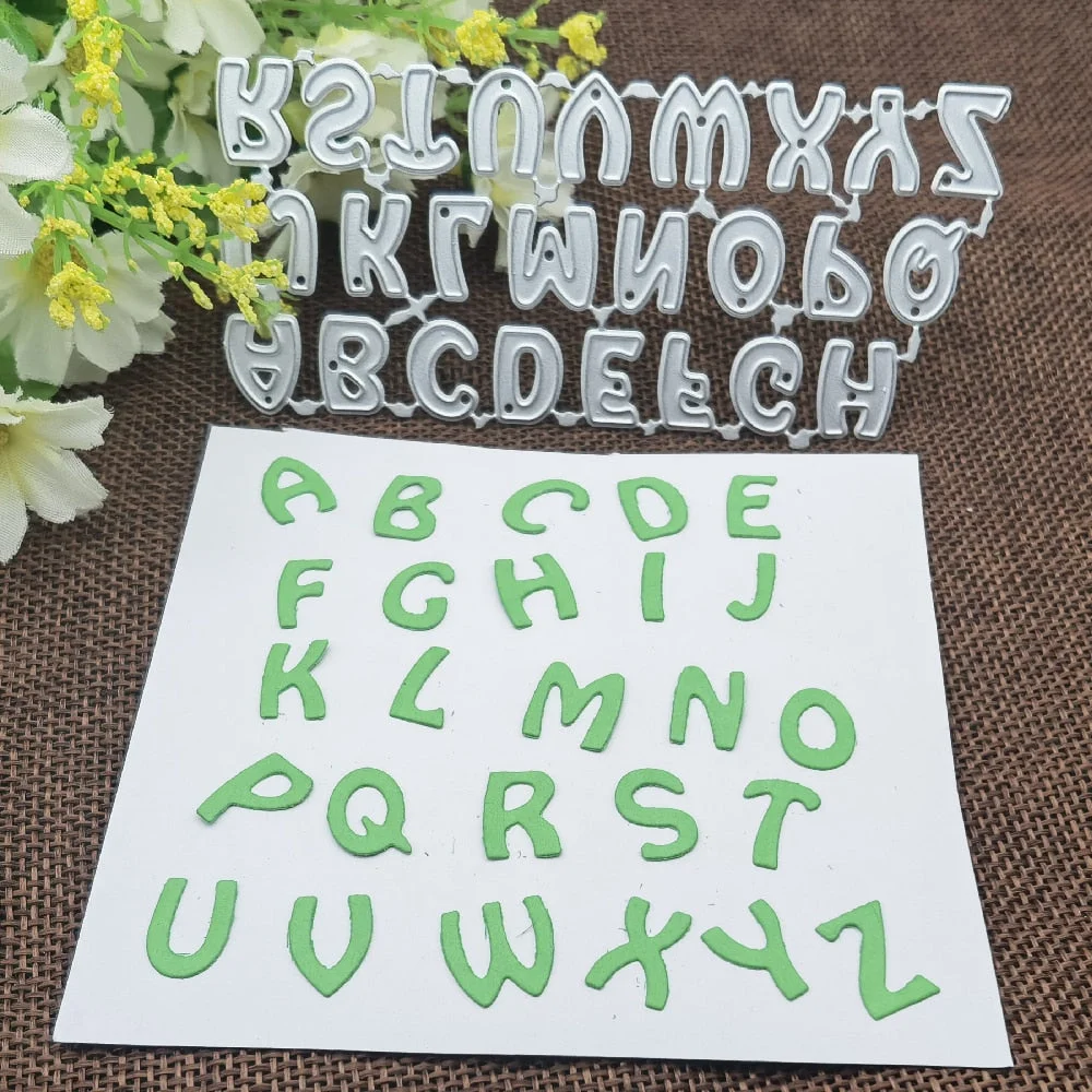 26 letter decoration card Metal Cutting Dies Stencils For DIY Scrapbooking Decorative Embossing Handcraft Die Cutting Template