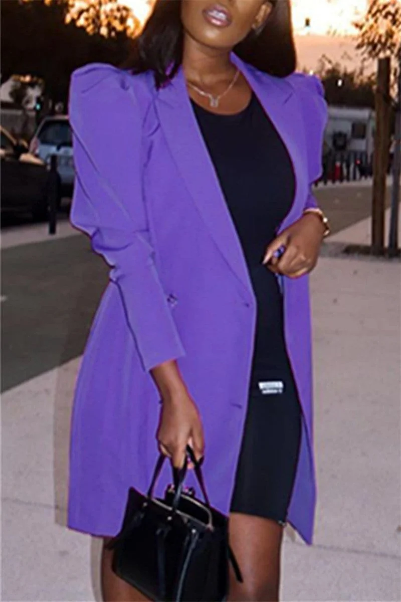 Fashion Solid Color Business Coat