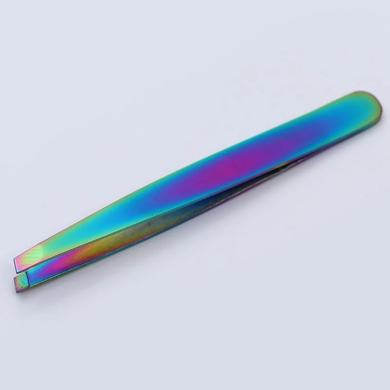 Straight Nail Tweezers with Silicone Pressing Head for 3D Sticker Rhinestones Water Sticker Picker Nails Tools Stainless Steel-Nail Inspo