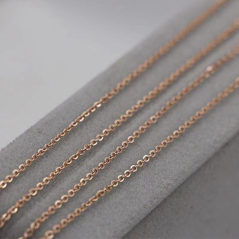 Korean Letter Titanium Steel Chain Necklaces4