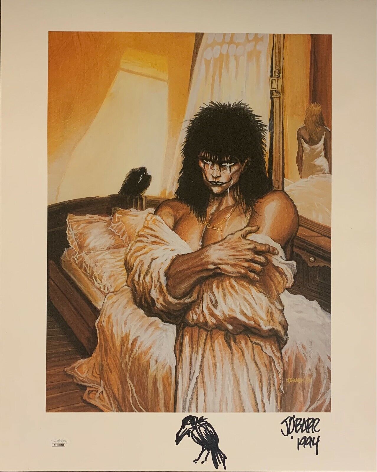 James O'barr autographed signed CUSTOM SKETCH 16x20 Photo Poster painting The Crow JSA Witness