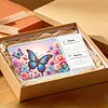 Cartoon Diamond Art Monthly Flip Tabletop Calendar January 2027 - December 2028 Small Desktop Calendar Planner 24 Months for Living Room Bedroom Office Desk Gift Giving