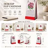 2027 New DIY Diamond Painting Flower Bouquet Desk Calendar Set 12-Month Flip Calendar Design Monthly Planner Office Desktop Decor