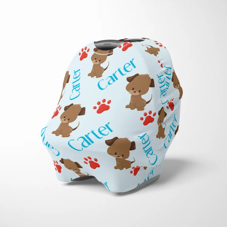 Personalized Puppy Baby Car Seat Canopy| Canopyl148