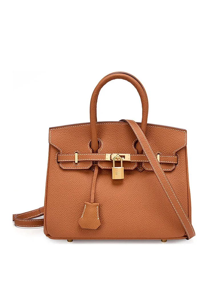 Miseyes Lychee Pattern Cowhide All-match Women's Handbag Shoulder With Strap Crossbody Large Capacity Bag