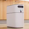 Trash Can Narrow Garbage Container Bin with Press Type Lid for Bathroom Kitchen