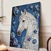 DIY Pearl Painting Horse for Home Wall Decor with Frame(30x40cm)