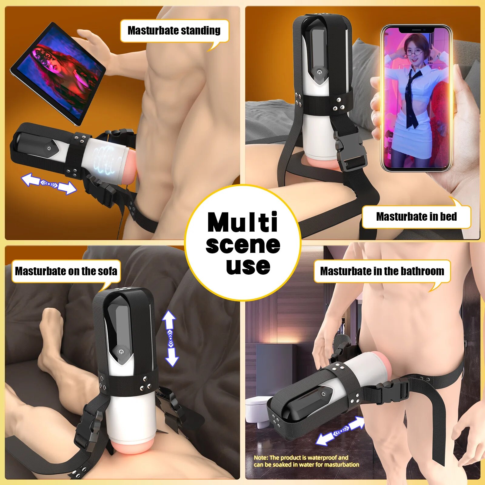 Telescopic Vagina Pocket Pussy Masturbation Cup for Men