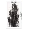 Black Cat Girl-11CT Stamped Cross Stitch 50*100cm/19.69*39.37in(Big Size)