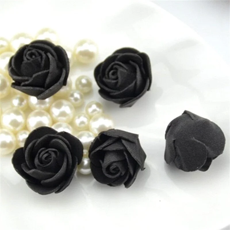 100pcs/lot Mini PE Foam Rose Flower Head Artificial Handmade DIY Wedding Home Decoration Party Supplies Fake Flowers