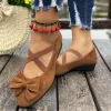 📢 Last Day Promotion 70% Off 🌸 Women's Bowknot Wedge Shoes &ndash; Lightweight Slip-On Casual Flats | All-Season Comfort u0026 Stylish Design