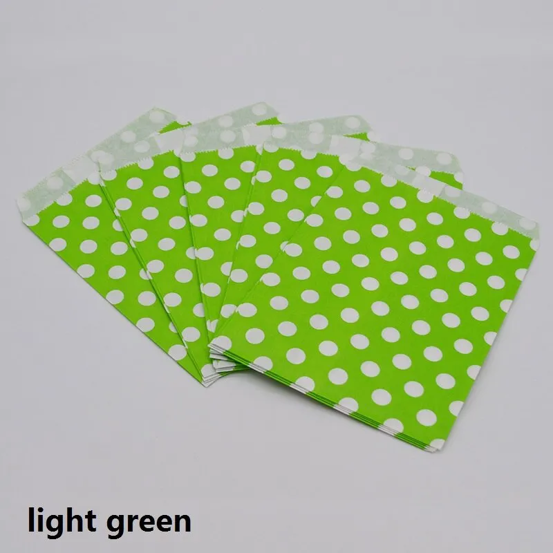 25pcs/lot 13*18cm Dot Paper Bag Candy Cookies Cupcake Bags Kids Birthday Party Foods Packaging Supplies Wedding Decoration