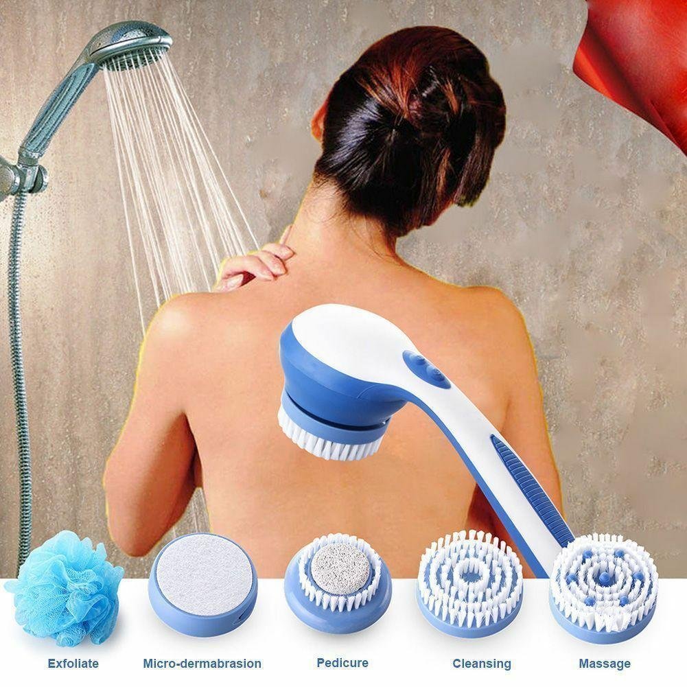 Spin Spa Body Brush with 5 Attachments（1 set）