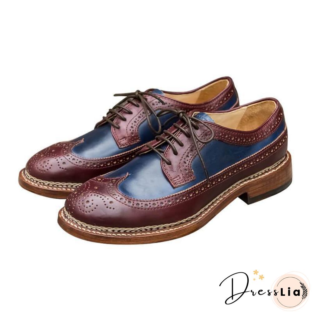 Handmade Genuine Calf Leather Oxford Shoes