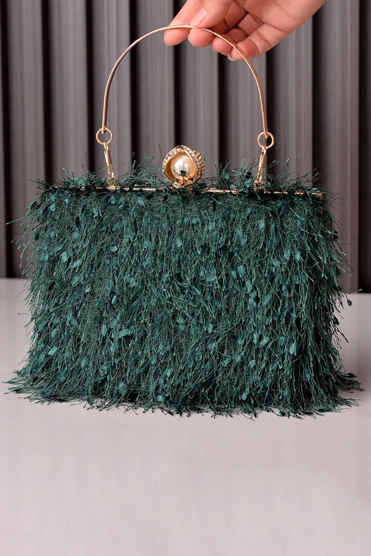 Banquet Solid Color Tassel Square Clutches Bags 2024 - Xpluswear