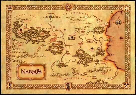 NARNIA MAP POSTER - The Chronicles of Narnia - Photo Poster painting QUALITY INSERT -  POST!