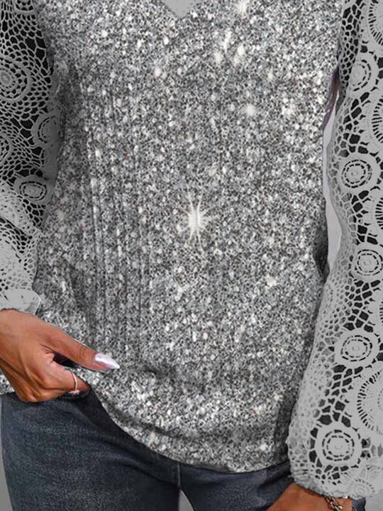 Women Half Sleeve V-neck Solid Color Dress