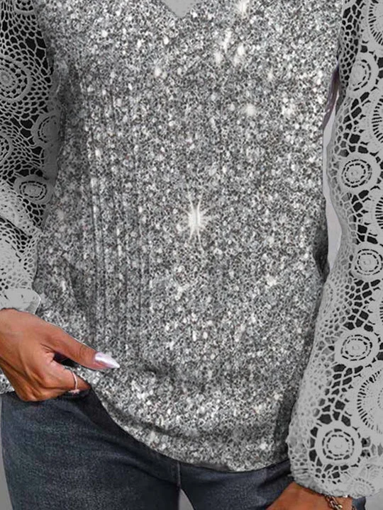 Women Half Sleeve V-neck Solid Color Dress