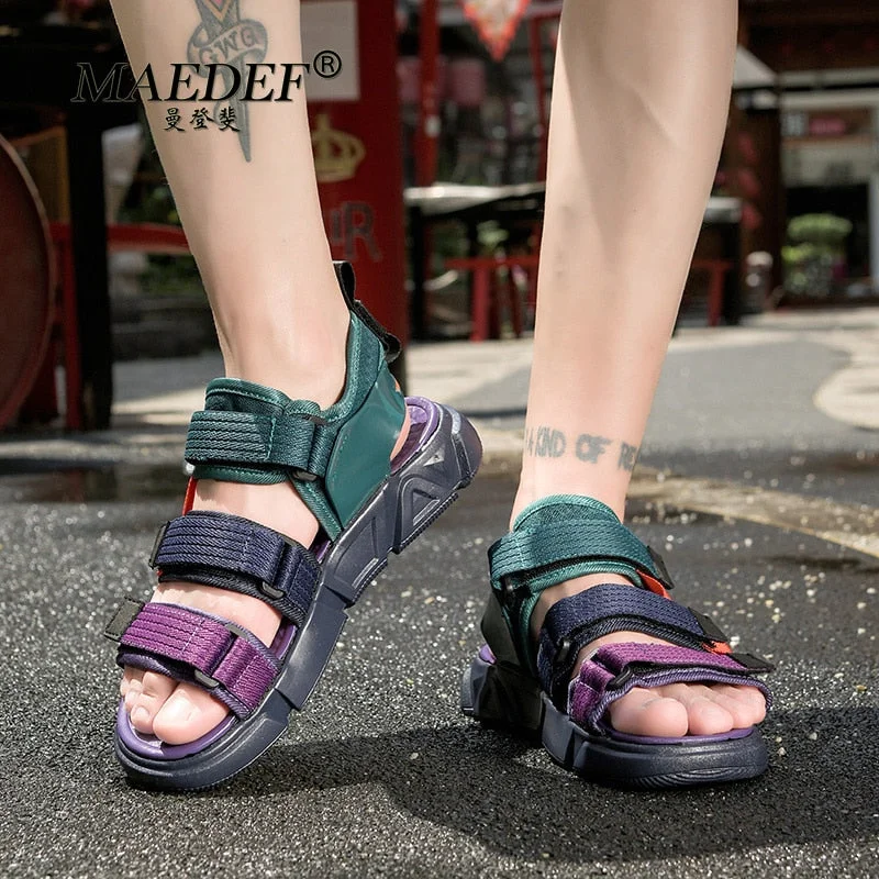 MAEDEF Classic Men's Sandals Summer Sandals Men Outdoor Casual Lightweight Beach Sandal Waterproof Fashion for Male Size 38-44