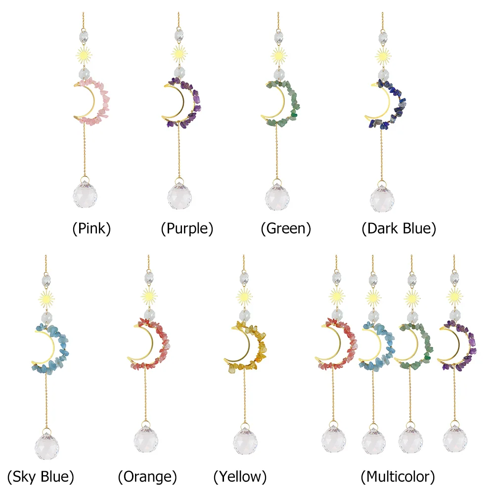 Crystal Windchime Dream Catchers Moon Flower Chandelier Balcony Home Decor
